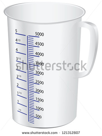 Measuring Cup To Measure Dry And Liquid Food  Vector Illustration