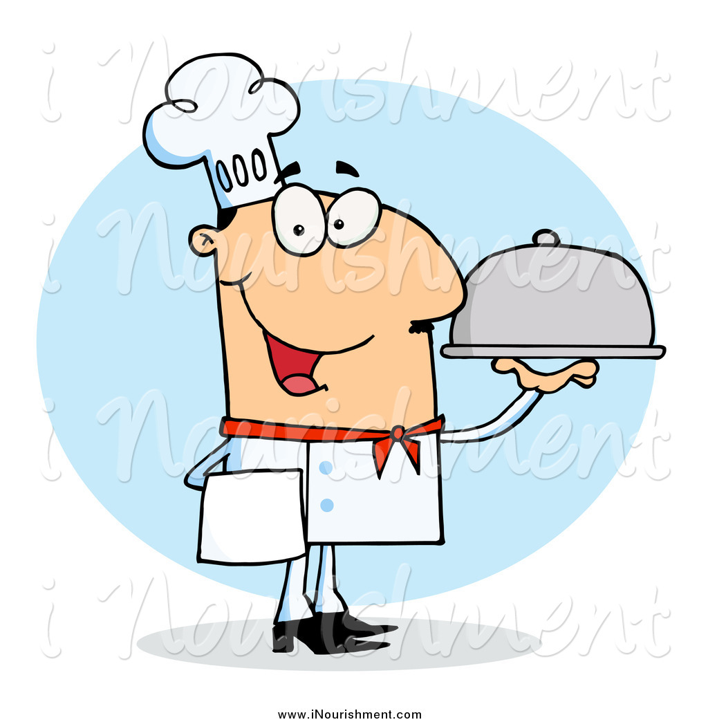 People Serving Food Clipart Chef Man Serving Food In A