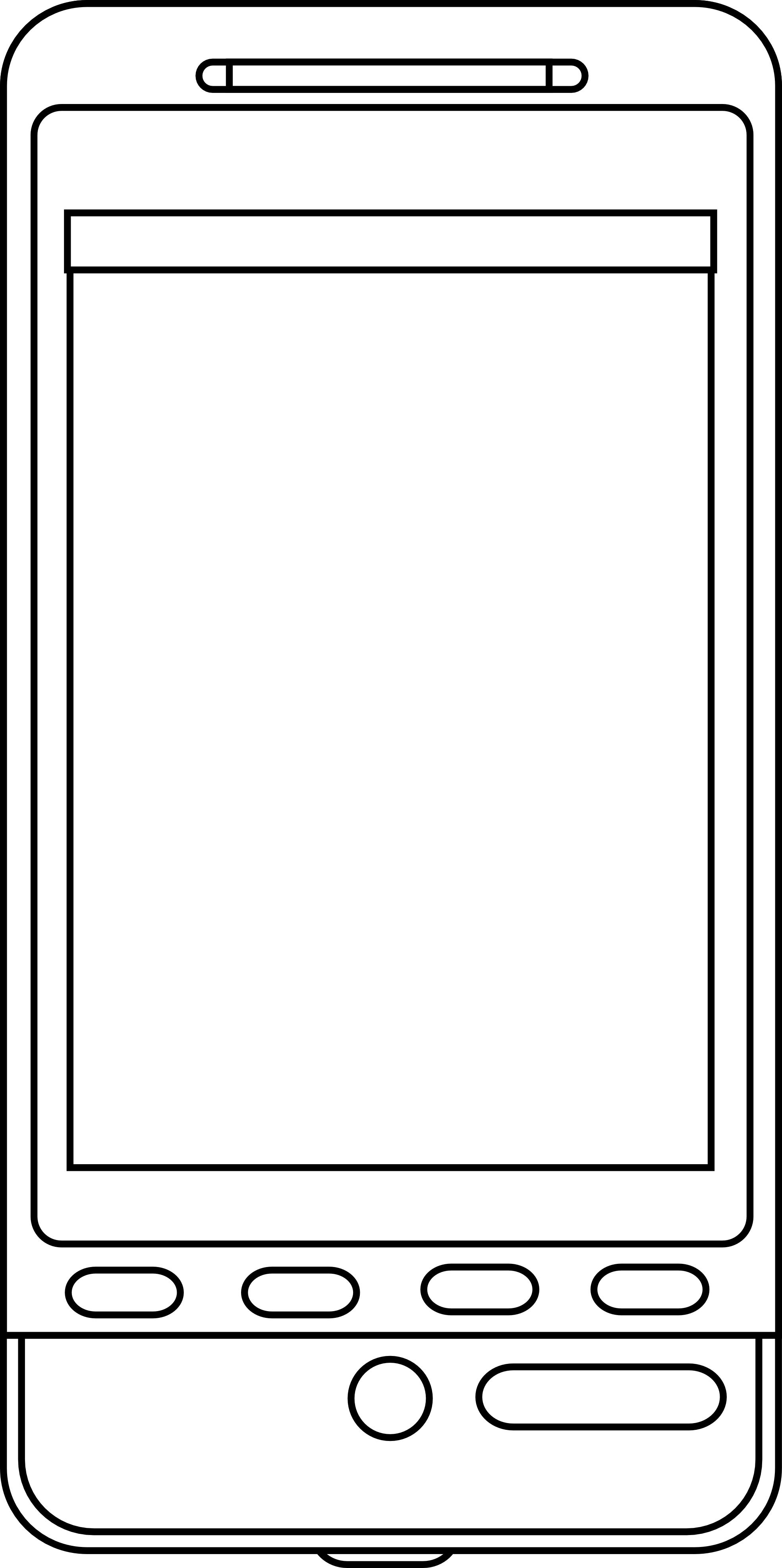Phone Clipart Black And White Black And White Smartphone Clipart Png