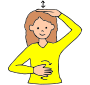 Picture For Classroom   Therapy Use   Great Pat Head Rub Tummy Clipart