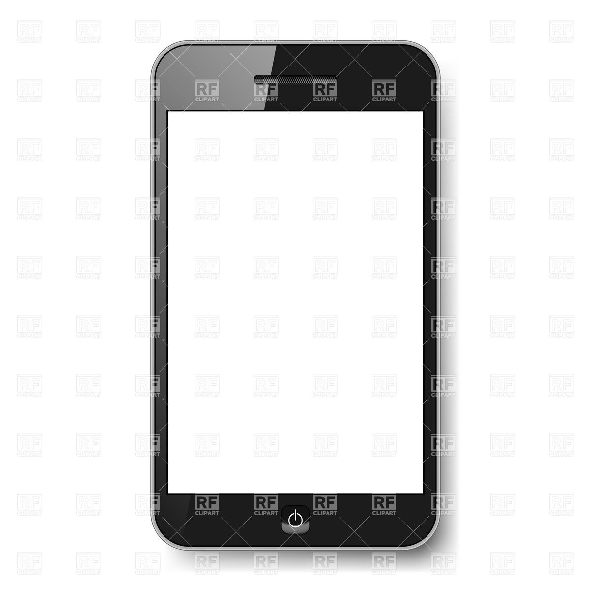 Smartphone Template With Empty White Screen Download Royalty Free    