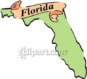The State Of Florida   Royalty Free Clipart Picture
