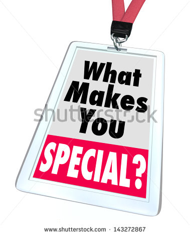 The Words What Makes You Special On A Badge Asking The Question Of