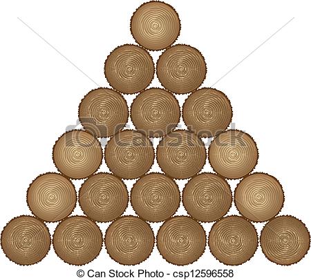 Timber Clipart Vector   Stacked Cut Timber