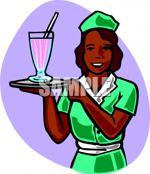 Waitress Serving Clipart Waitress Serving A Strawberry