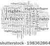 Word Cloud Illustration Related To World Refugee Day Word