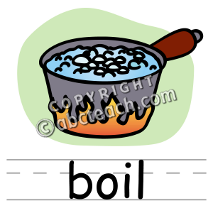 Basic Words Illustration Boil Illustration Water Color Pot Clip Art