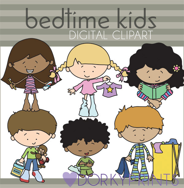 Bedtime Kids Digital Clipart Set Personal And By Dorkyprints