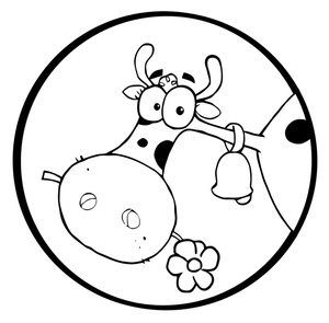 Black And White Dairy Cow With