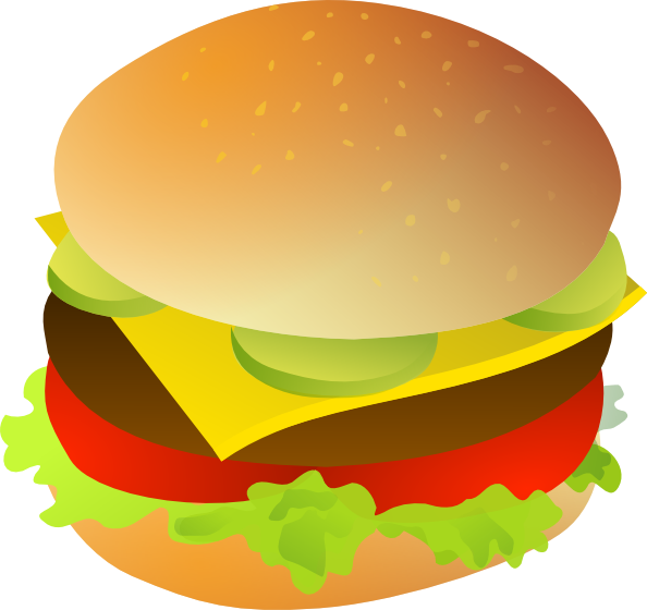 Cheese Burger Clip Art At Clker Com   Vector Clip Art Online Royalty