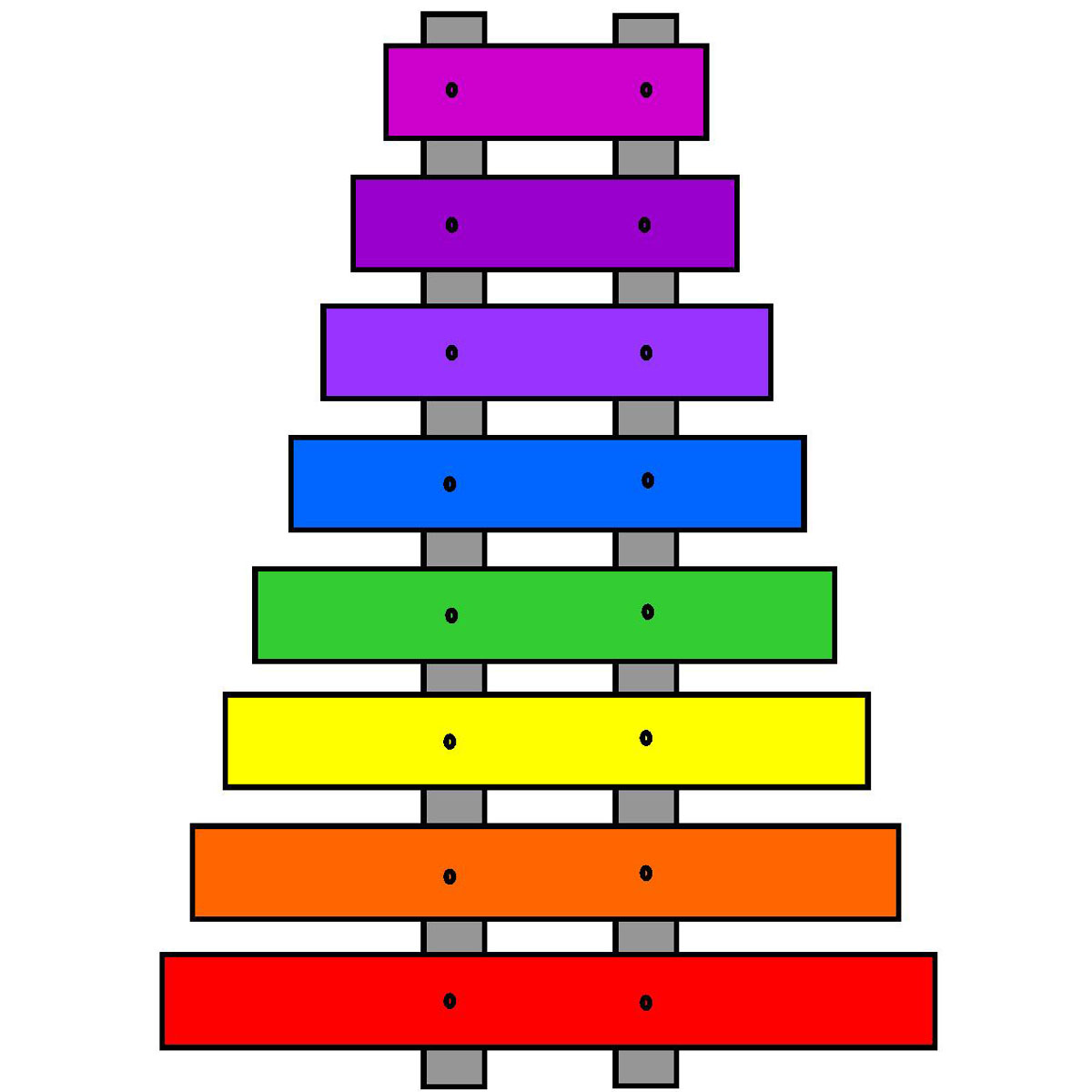 Clip Art  Basic Shapes  Xylophone Color