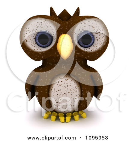 Clipart 3d Brown Owl   Royalty Free Cgi Illustration By Kj Pargeter
