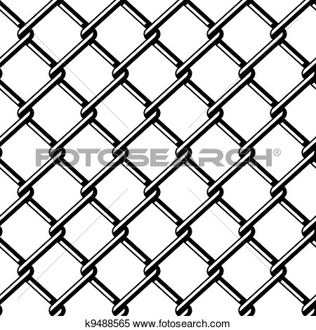 Clipart   Vector Wire Fence Seamless Black Silhouette  Fotosearch