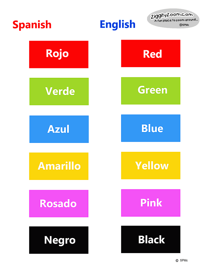 Color Match Game Spanish   English