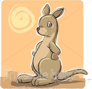 Cute Kangaroo Clipart