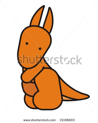 Cute Kangaroo Clipart