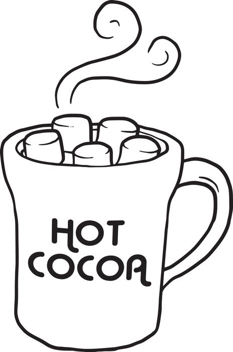 Free Printable Cup Of Hot Cocoa Coloring Page For Kids