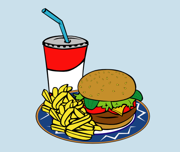 Fries Burger Soda Fast Food Clip Art At Clker Com   Vector Clip Art