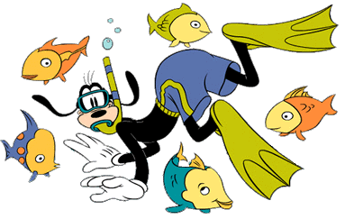 Goofy Swimming With Fish    Cartoons    Myniceprofile Com
