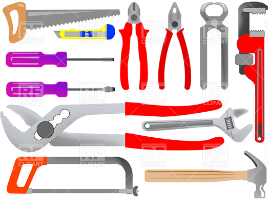 Hand Tools Set 3130 Objects Download Royalty Free Vector Clipart