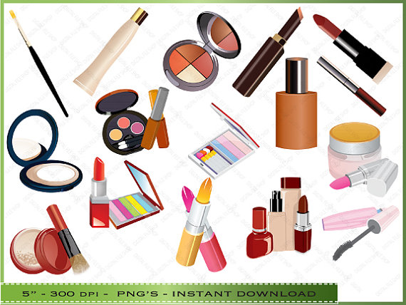 Makeup Clipart   Cosmetics Clip Art   For Scrapbooking   Personal And
