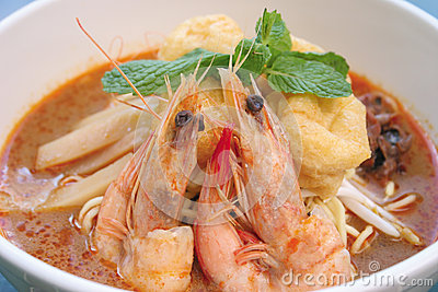 More Similar Stock Images Of   Spicy Prawn Noodles Soup Laksa Noodle