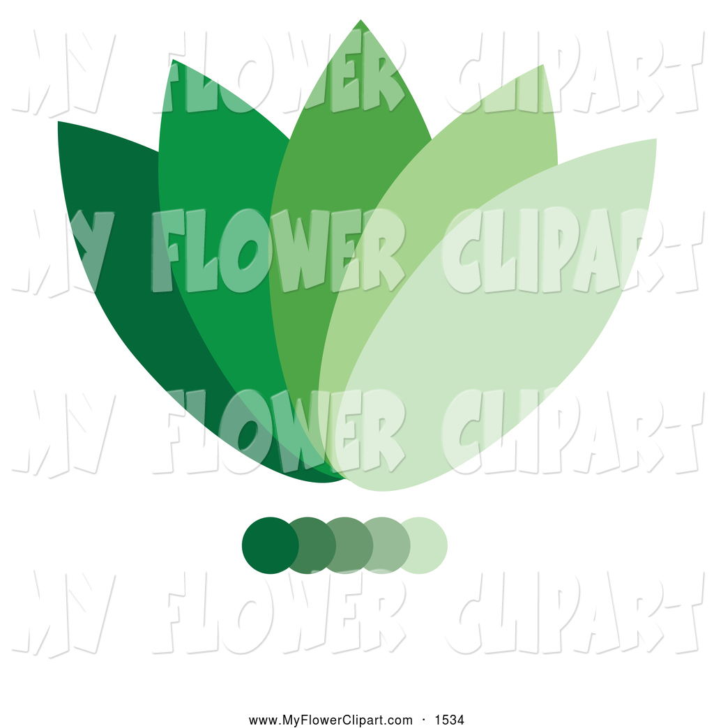 Preview  Clip Art Of Gradient Green Leaves And Dots By Pams Clipart