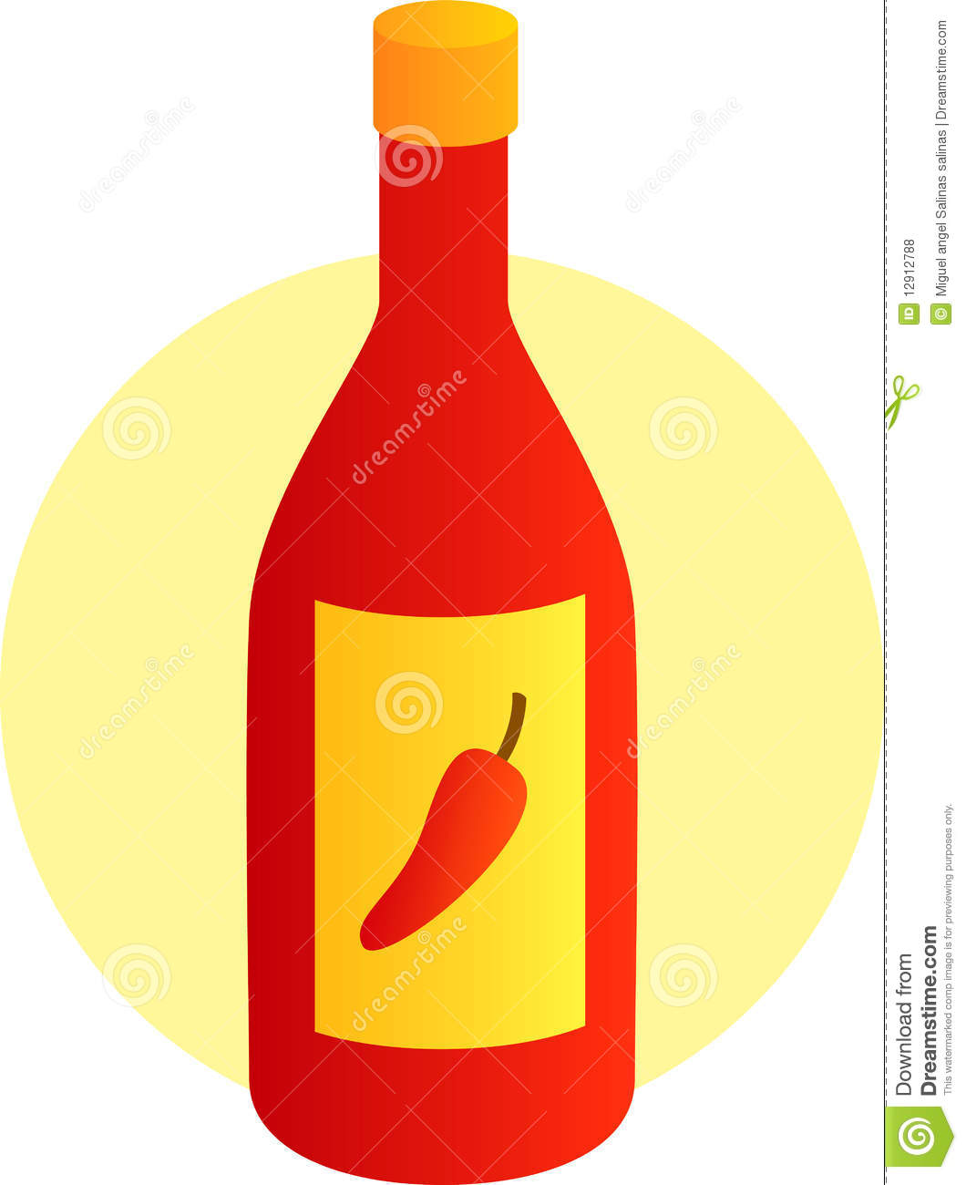 Red Hot Chili Sauce Bottle Royalty Free Stock Photos   Image  12912788