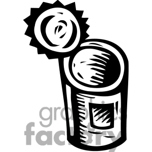 Royalty Free Black White Garbage Can Clipart Image Picture Art