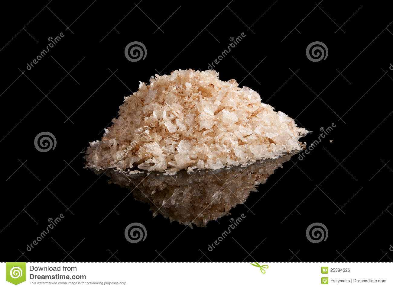 Sea Salt Crystals Pile On Black Background  Minimal Luxurious Wellness    