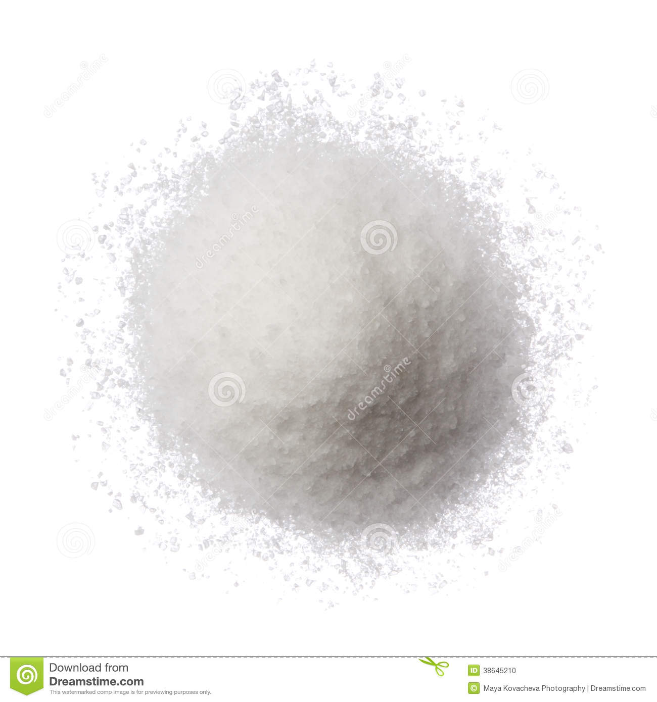 Sea Salt Pile Isolated On White Stock Photo   Image  38645210