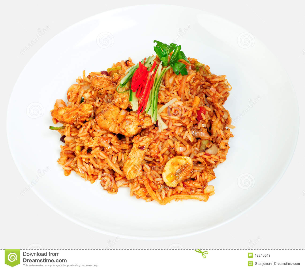 Spicy Chicken Noodles Royalty Free Stock Images   Image  12345649