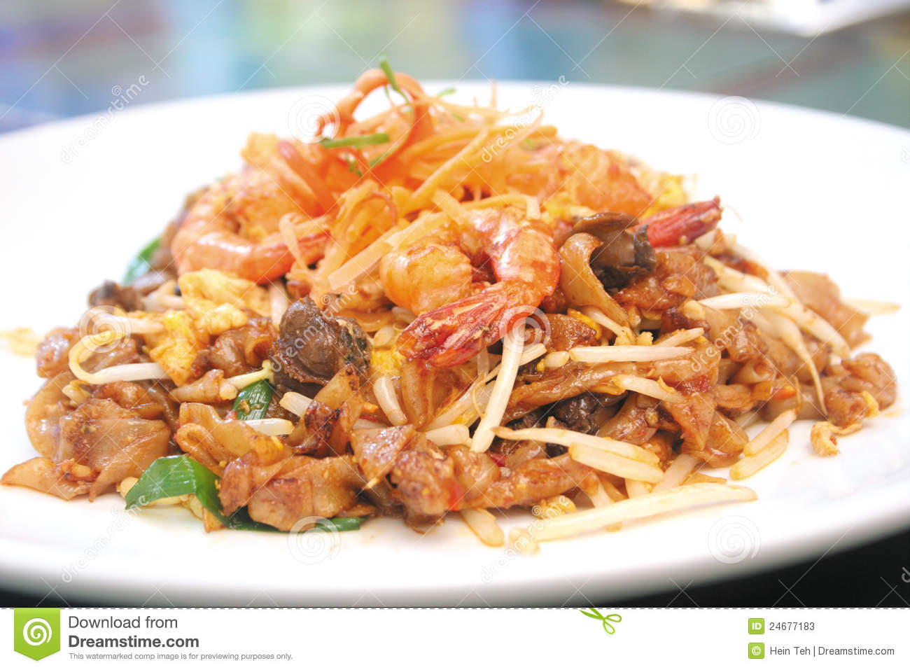 Spicy Dry Fried Rice Noodles Penag Style Stock Photos   Image