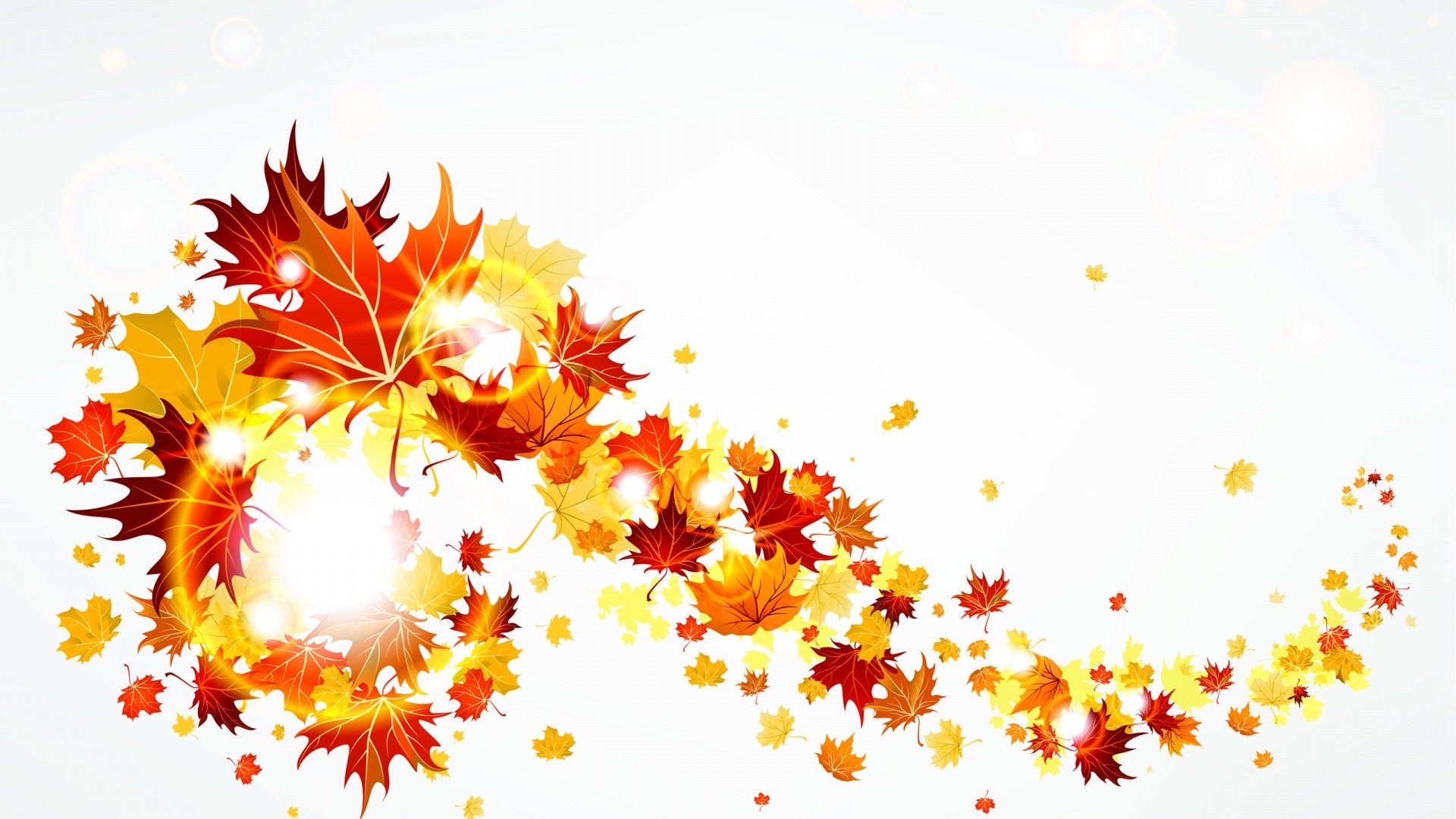 Swirling Autumn Leaves Wallpaper