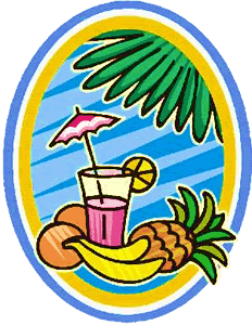 Tropical Island Vacation Clip Art  Pretty Image Of A Palm Frond Over    