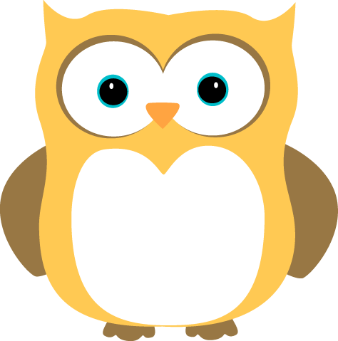 Yellow And Brown Owl Clip Art Image   Yellow Owl With Brown Wings