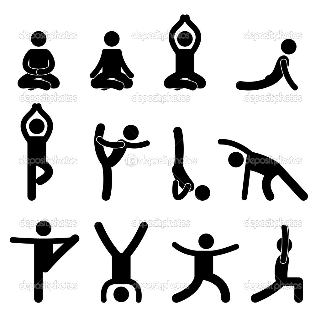 Yoga Meditatie Oefening Uitrekken Pictogram   Stockvector   Leremy
