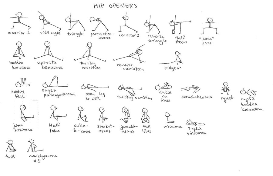 Yoga Stick Figures