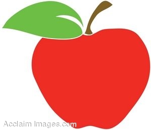 Apple  The Apple In This Image Has A Stem And One Leaf  This Clipart