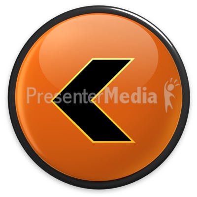 Arrow Orange Left Button   Signs And Symbols   Great Clipart For