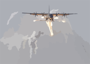 British C 130j Hercules Aircraft Launches Defensive Countermeasures