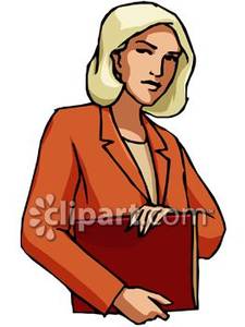 Business Women With A Briefcase   Royalty Free Clipart Picture