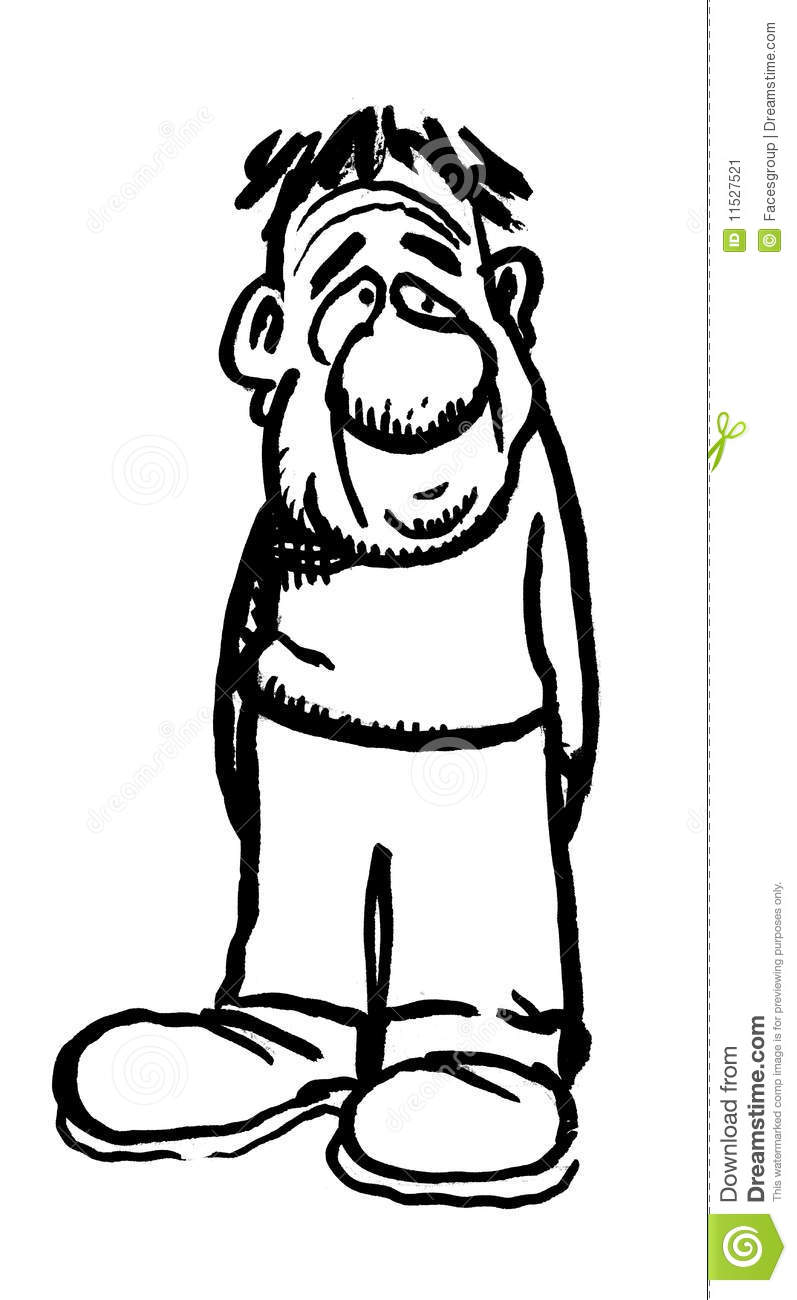 Cartoon Drawing Of A Stupid Stock Image   Image  11527521