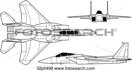 Clip Art   F 15 Eagle 3v  Fotosearch   Search Clipart Illustration