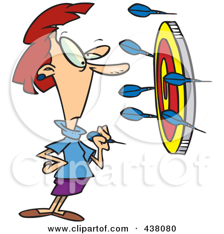 Dart Near The Target Clipart Illustration By Geo Images  12009