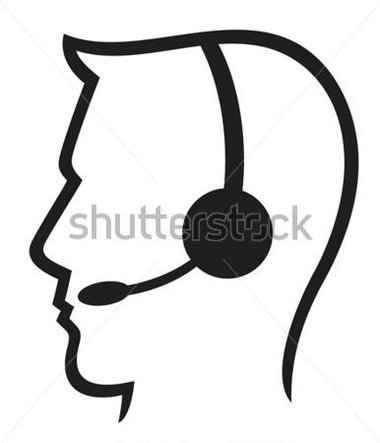 Headset Symbol Man Headset Call Center Icon Face With Headset Support