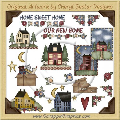 Home Sweet Home Clip Art Download   Scrappin Graphics Clip Art