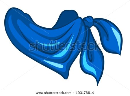 Illustration Of A Blue Scarf On A White Background   Stock Vector
