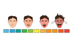Man Emotions Angry Power Scale Royalty Free Stock Photos