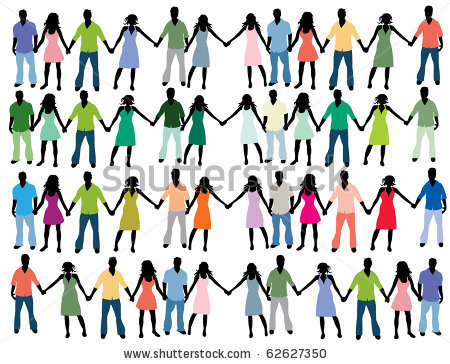 Of People Holding Hands Clipart Stock Vector People Holding Hands